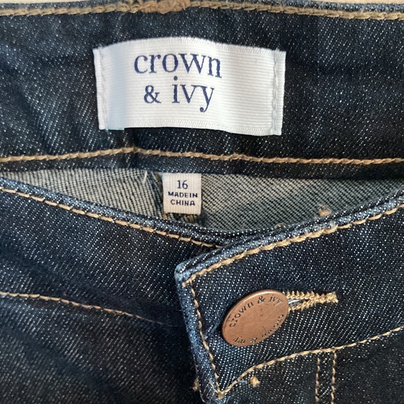 Crown & Ivy Crop Ankle Stretch Denim Jeans Size 16 :FINAL MARKDOWN: - Picture 12 of 16